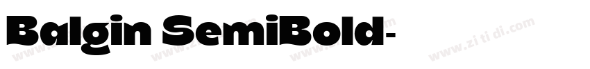 Balgin SemiBold字体转换